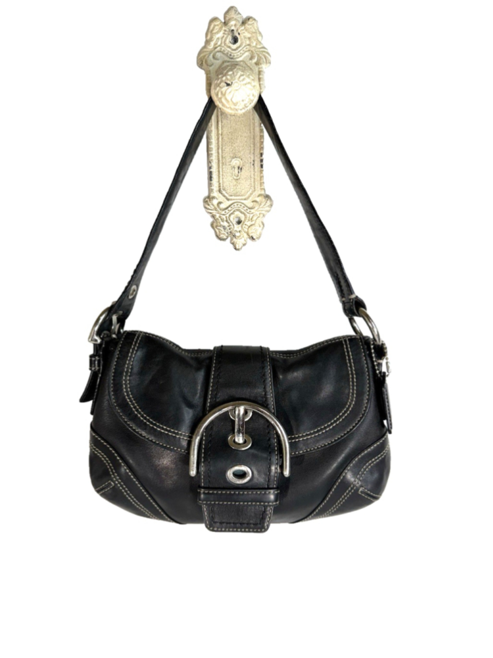 Coach Vintage SMALL Soho Black Leather Shoulder Bag